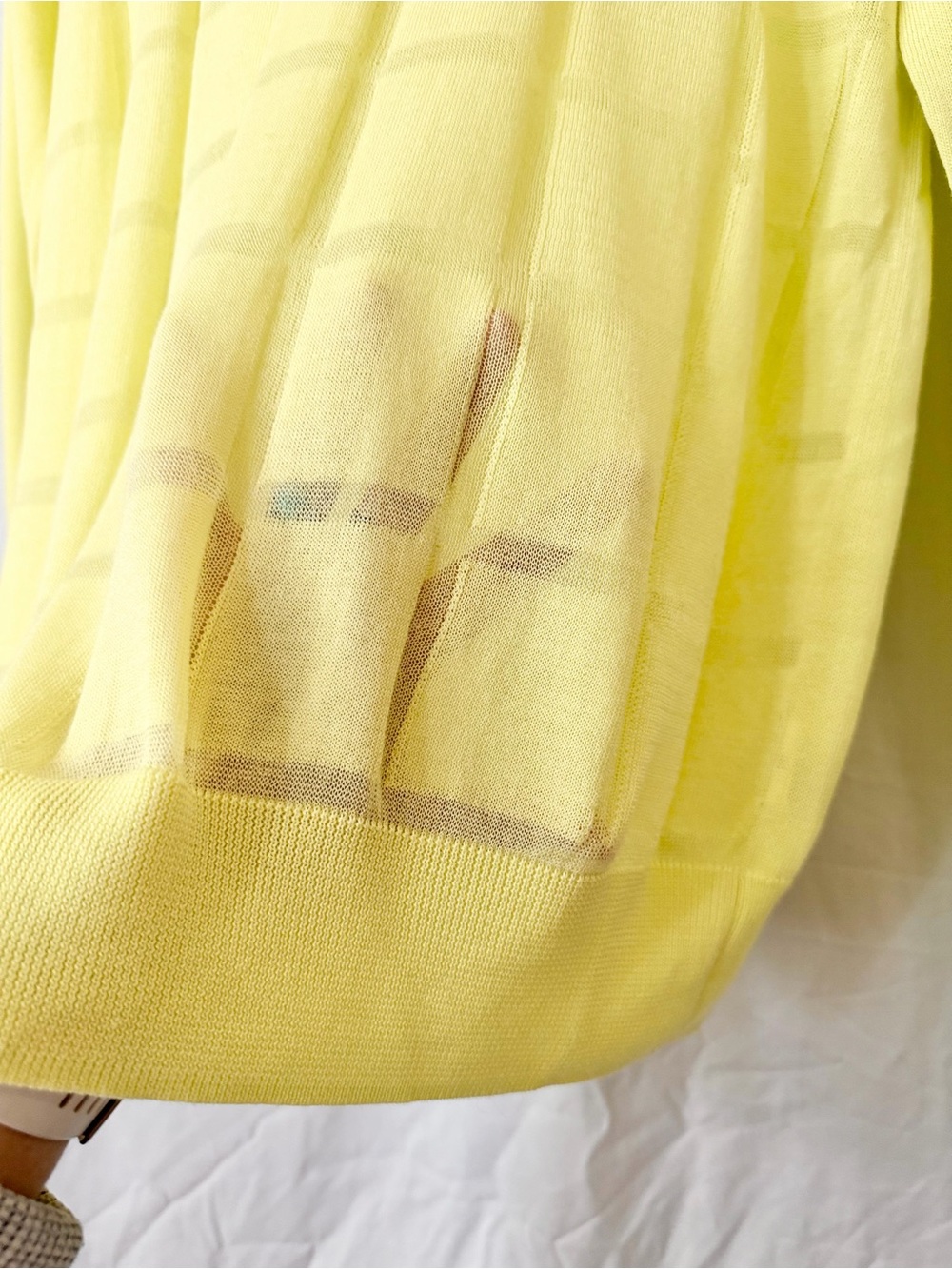 Chartreuse Lightweight Knit Sweater XL Rayon Cotton - Picture 3 of 8